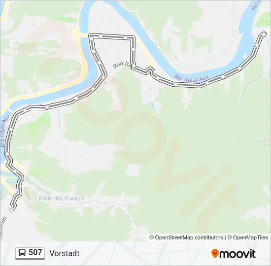 507 Bus Line Map