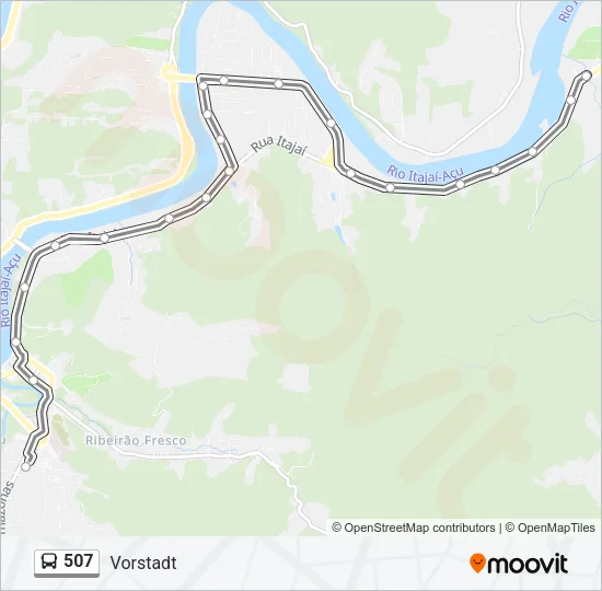 507 Bus Line Map