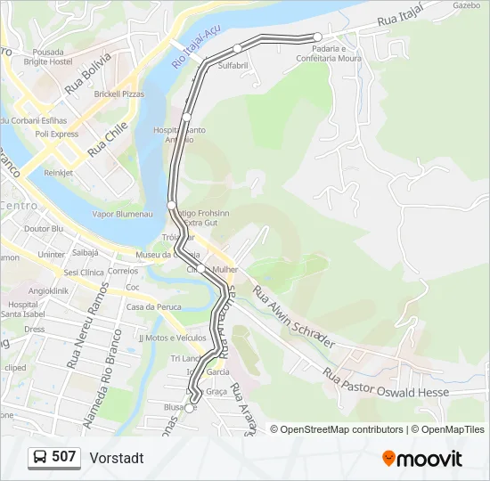 507 Bus Line Map
