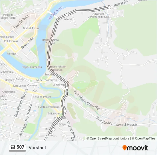 507 Bus Line Map