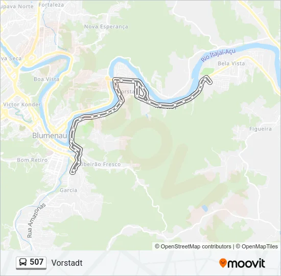 507 Bus Line Map