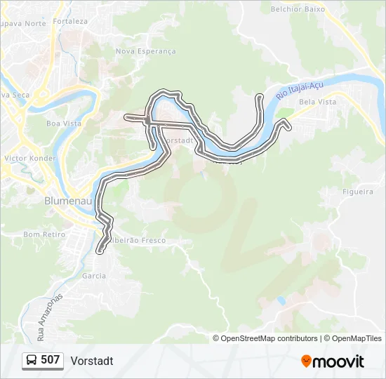 507 Bus Line Map
