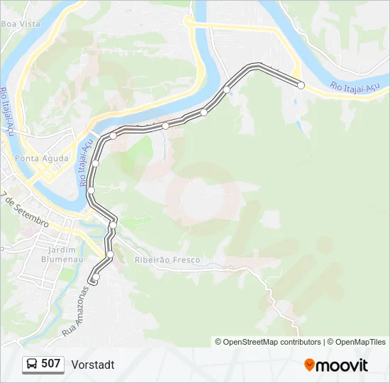 507 Bus Line Map
