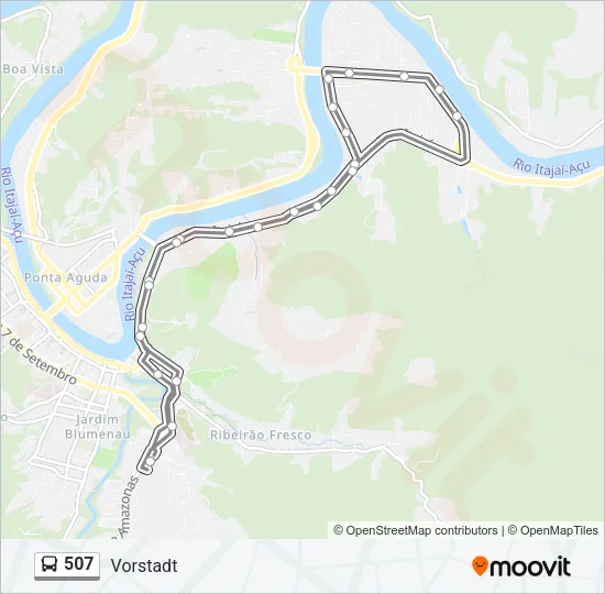 507 Bus Line Map