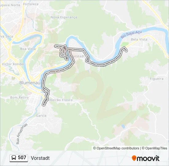 507 Bus Line Map