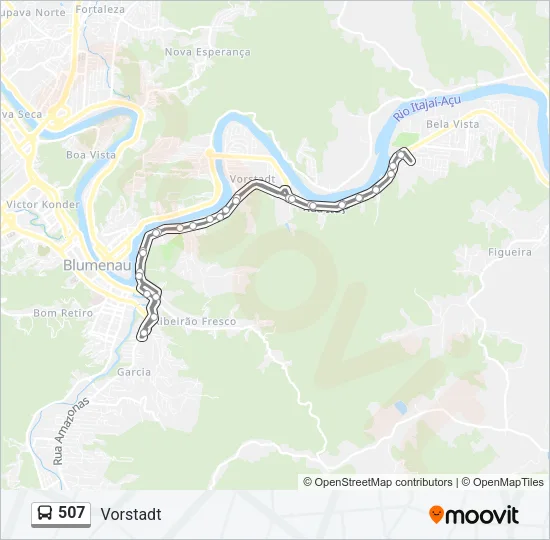 507 Bus Line Map