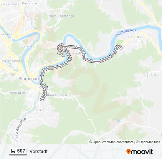 507 Bus Line Map