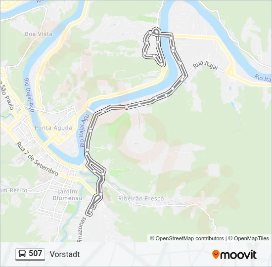 507 Bus Line Map