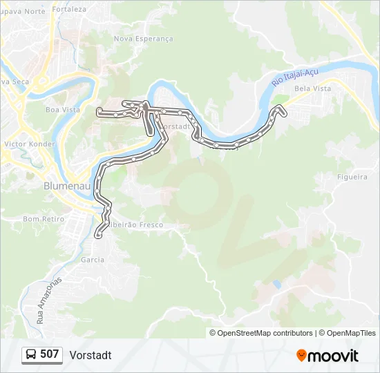 507 Bus Line Map