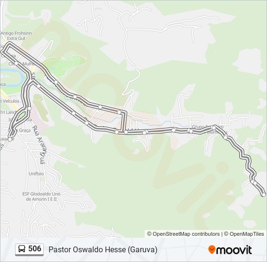 506 bus Line Map