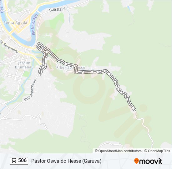 506 bus Line Map