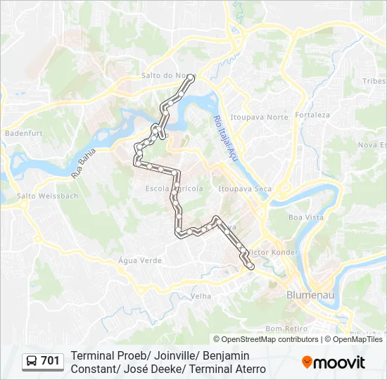 701 Bus Line Map