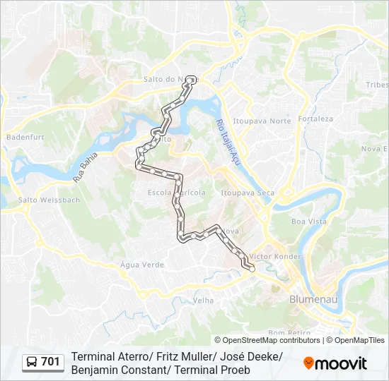 701 Bus Line Map