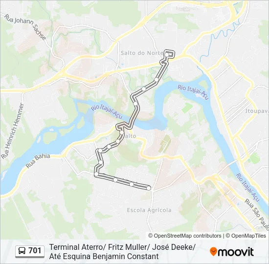 701 Bus Line Map