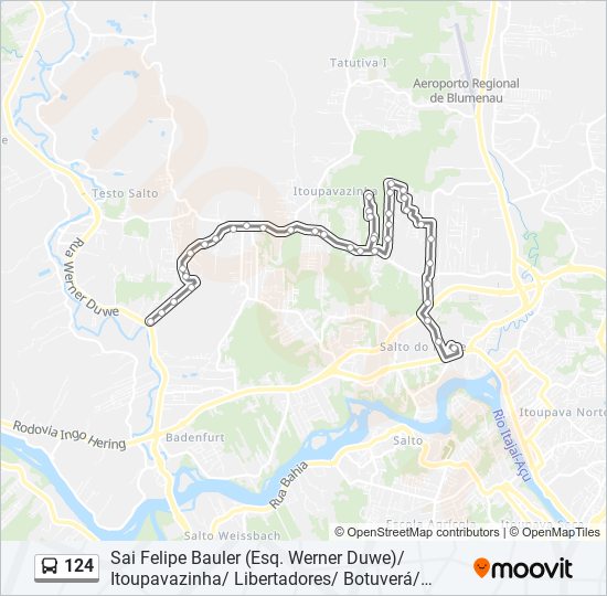 124 bus Line Map