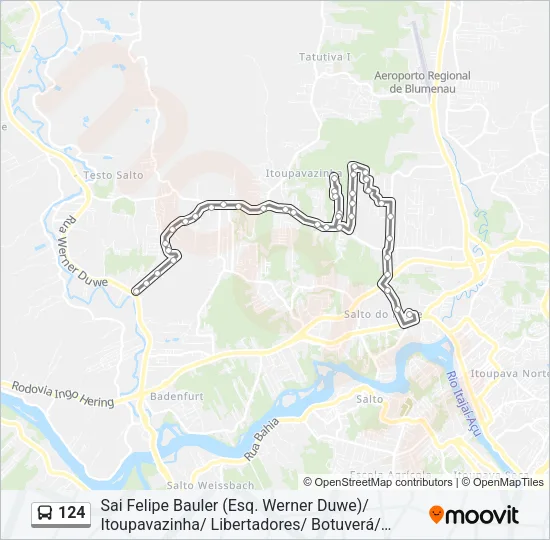 124 Bus Line Map