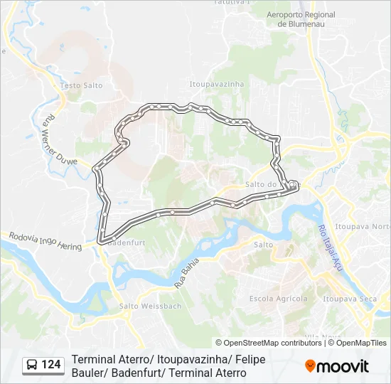 124 Bus Line Map