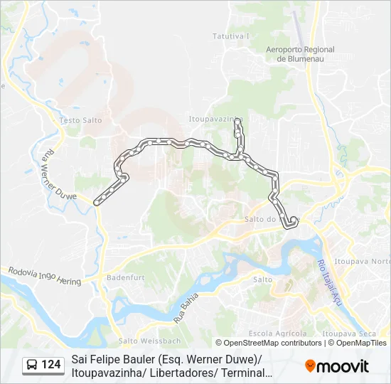 124 Bus Line Map
