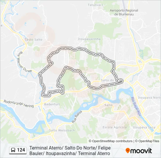 124 Bus Line Map