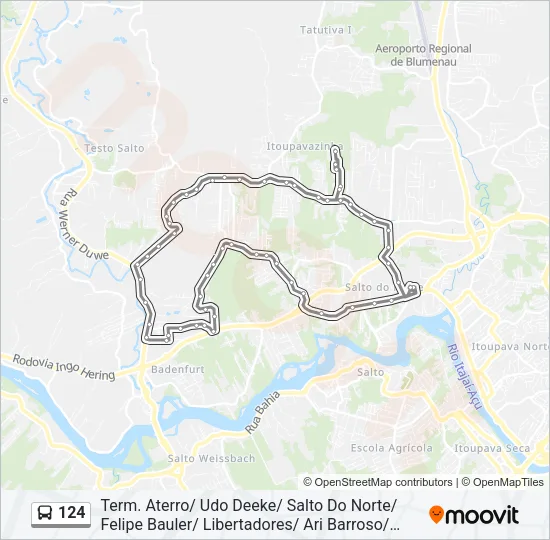 124 Bus Line Map