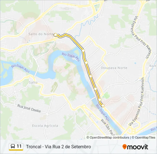 11 Bus Line Map