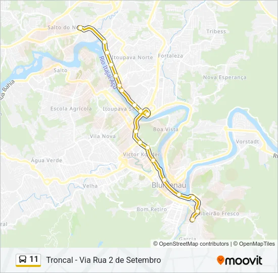 11 Bus Line Map