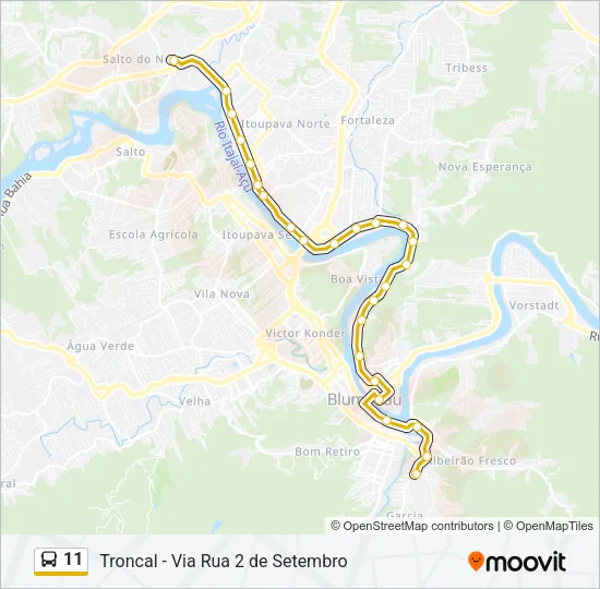11 Bus Line Map