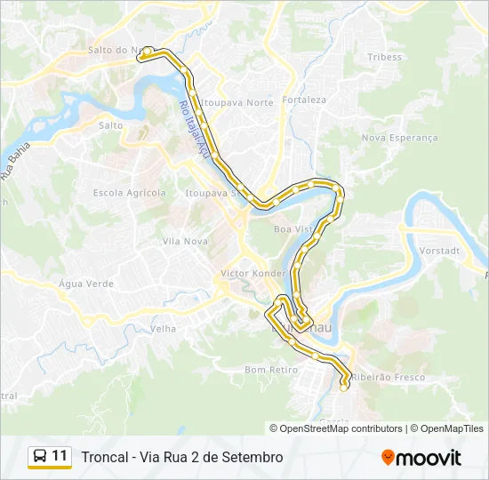 11 Bus Line Map
