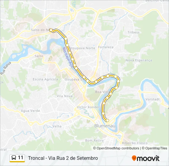 11 Bus Line Map