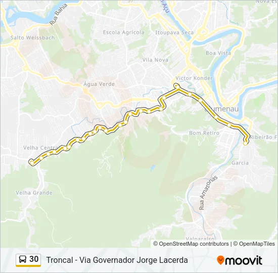 30 Bus Line Map