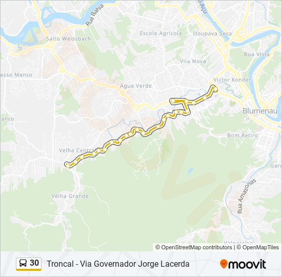 30 bus Line Map