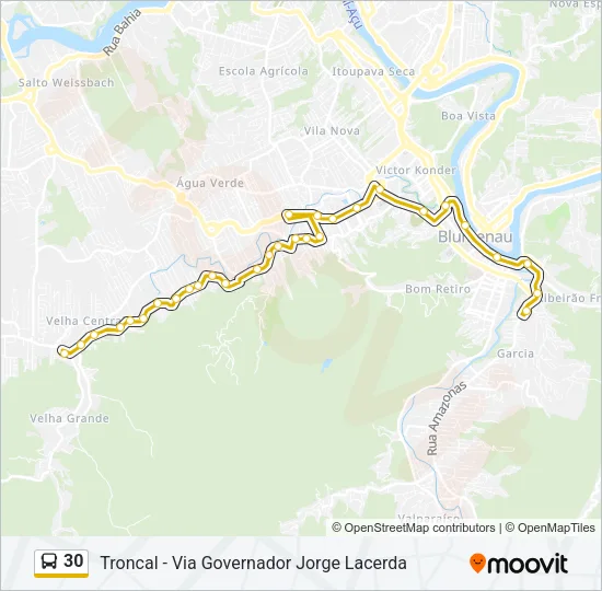 30 Bus Line Map