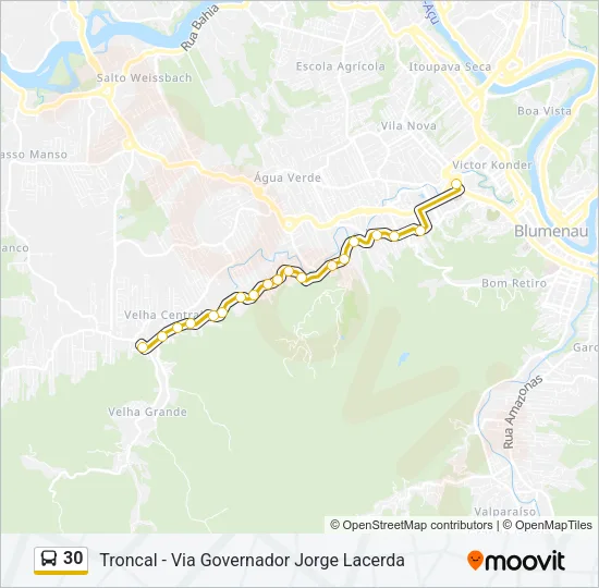 30 Bus Line Map