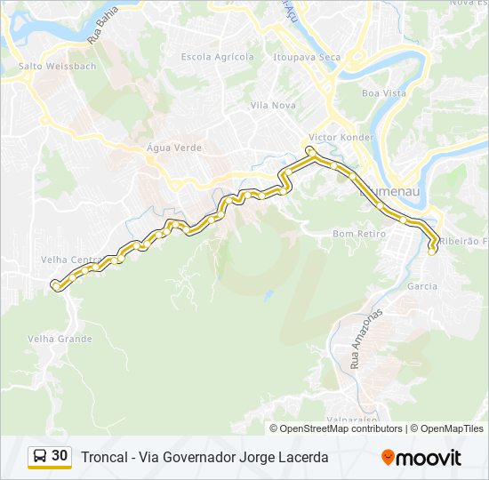 30 bus Line Map