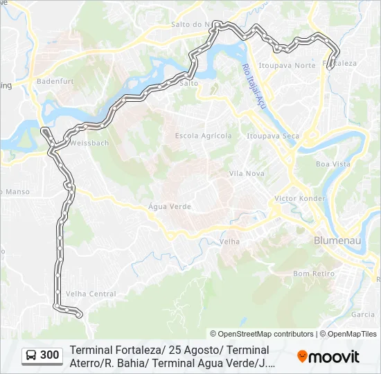 300 Bus Line Map