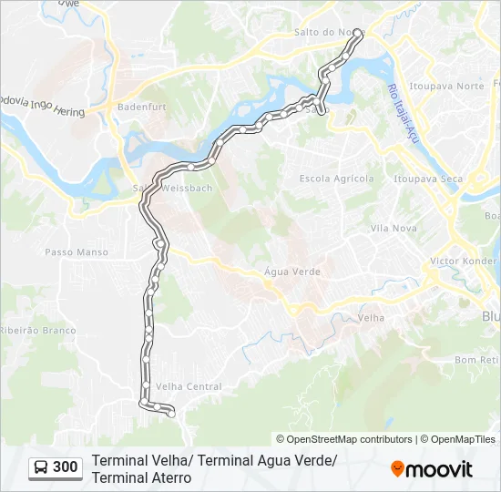 300 Bus Line Map