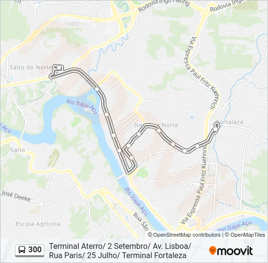 300 Bus Line Map