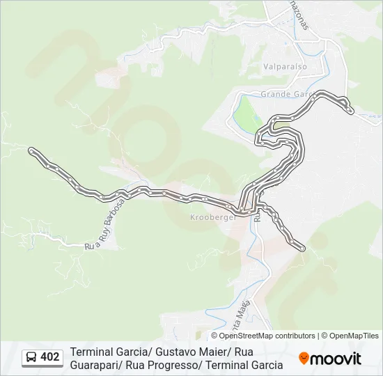 402 Bus Line Map