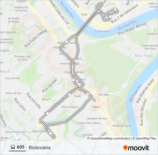 605 Bus Line Map