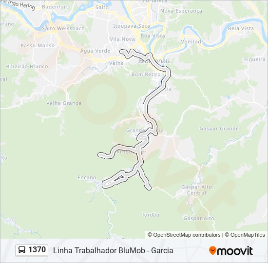 1370 bus Line Map