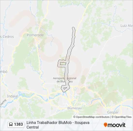 1383 Bus Line Map