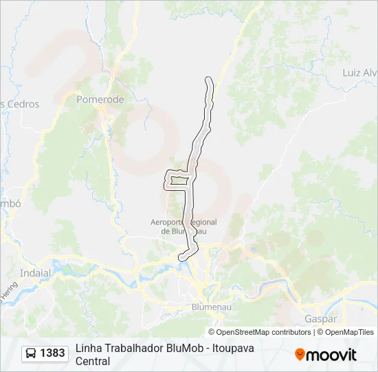 1383 Bus Line Map