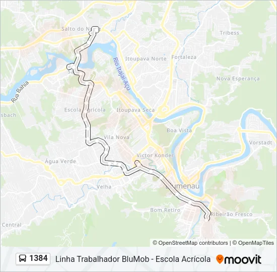 1384 Bus Line Map