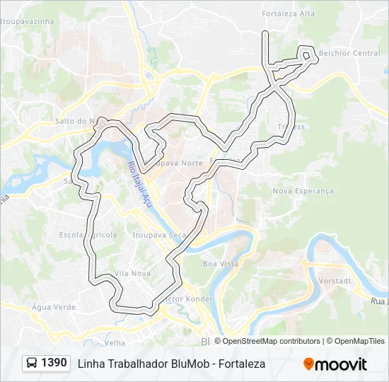 1390 Bus Line Map
