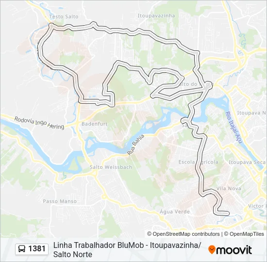 1381 Bus Line Map