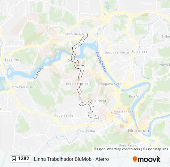 1382 Bus Line Map