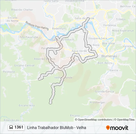 1361 Bus Line Map