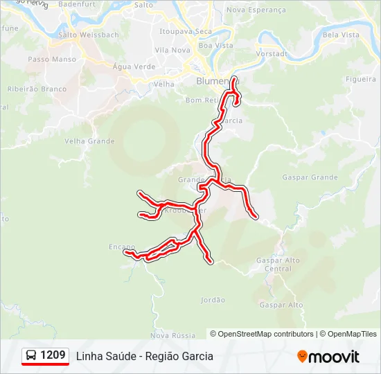 1209 Bus Line Map