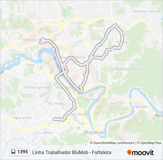 Mapa de 1395 de autobús