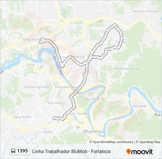 1395 Bus Line Map